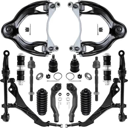 Vista 104 de Detroit Axle - Kit de suspensión RWD Front End de 16 piezas para Chrysler 300 Dodge Charger Challenger 11-14, 6 brazos de control, 4 barras