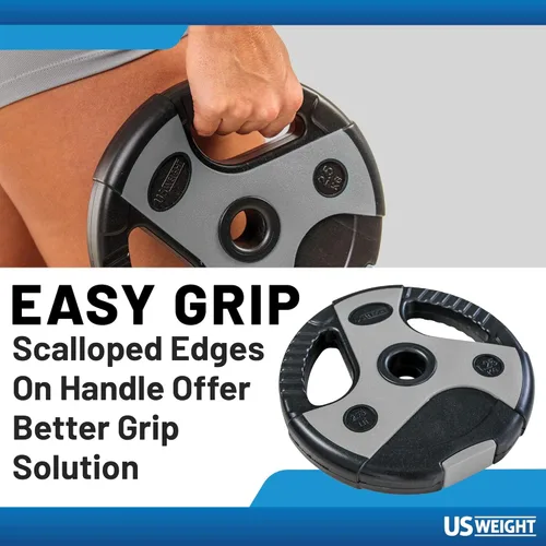 Vista 5 de US Weight Juego de pesas de 43 libras para gimnasio en casa con barra acolchada de 55 pulgadas, pesas ajustables para ejercicio, levantamiento