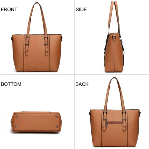 Vista 3 de Bolsos y bolsos de mano para mujer, bolso de hombro con asa superior, bolso de dama
