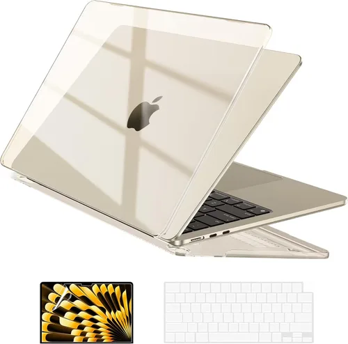 Vista 15 de EooCoo Funda compatible con MacBook Air de 15 pulgadas M5 2026 2025-2023 Release M4 M3 M2 modelo A3448 A3241 A3114 A2941, carcasa rígida