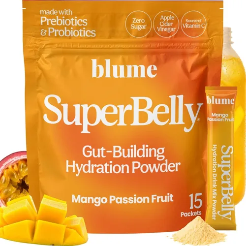 Vista 10 de Blume SuperBelly Paquetes de Salud Intestinal e Hidratación Para Llevar, Compatible con GLP-1, Sin Azúcar, con Prebióticos, Probióticos, Vinagre