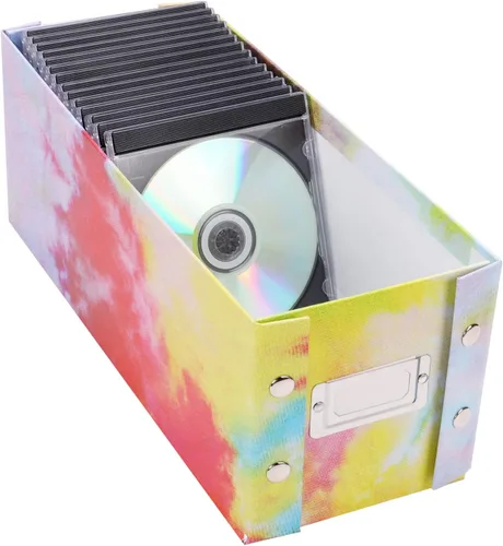 Vista 3 de Snap-N-Store Caja de almacenamiento de CD – Paquete de 1/2 – Soporte de disco duradero con tapa para almacenar discos