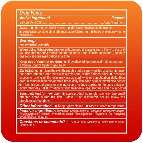Vista 8 de Asepxia Crema de tratamiento de manchas de acné con ácido salicílico al 2% Fórmula de secado dirige el acné, limpia y previene manchas, reduce