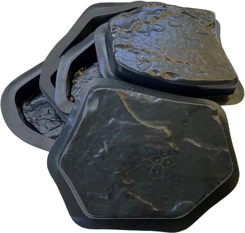 Vista 4 de AUTUMN Molde duradero para hormigón, adoquines de losa de bricolaje, molde de hormigón, molde de cemento, molde de pavimentador, molde de decoración