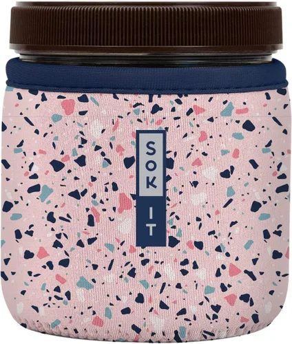Vista 119 de Sok It IceCreamSok Cubierta de Neopreno Aislante (Floral Abstracto, Pintas de Helado Rectas)