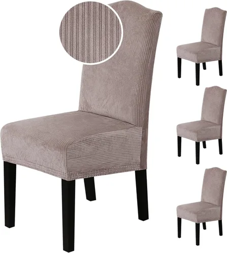 Vista 55 de H.VERSAILTEX - Fundas de terciopelo para sillas de comedor, juego de 2 fundas elásticas para sillas de comedor, fundas protectoras para sillas