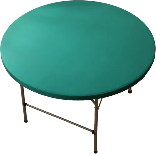 Vista 8 de Mantel redondo de elastano ajustable de 48 pulgadas, mantel plegable elástico de picnic, mantel elástico para mesa de patio, manteles lavables