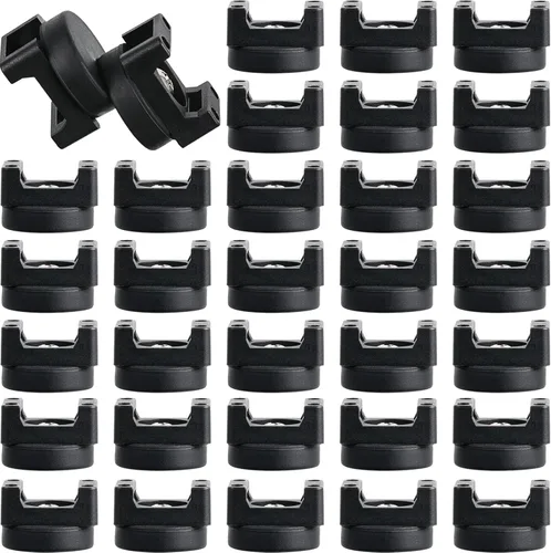 Vista 8 de Yookeer Base de montaje con cremallera magnética, clips de cable magnéticos negros, soporte de alambre multiusos, base de gestión de bridas