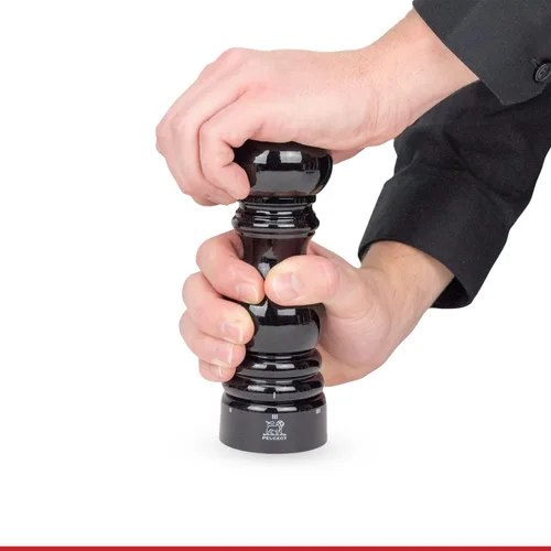 Vista 4 de Peugeot - Molinillo de sal manual Paris u'Select - Molinillo ajustable - Madera de haya, negro brillante, 5 pulgadas, (23690)