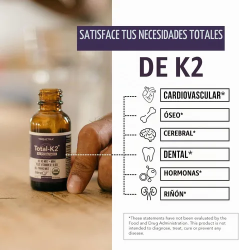 Vista 4 de Total K2® Vitamina K2 como MK7 y MK4 Cofactor Plus K1 y vitamina D3