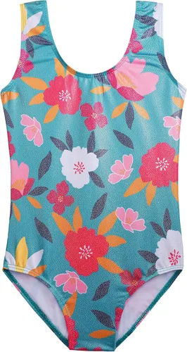 Leotardos de gimnasia para niñas con diseño de unicornio rosa, morado, chispeante, ropa de bailes Activewear de secado rápido