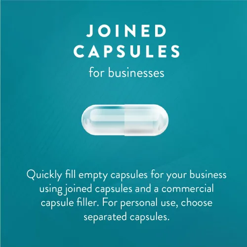 Vista 3 de PureCaps USA - Empty Gelatin Capsules Size 00 1,000 Joined Pills Scarlet Red/White Non-GMO Certified SLS, Gluten, Preservative Free