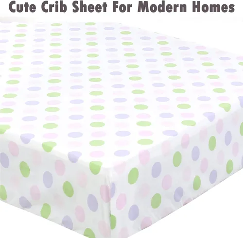 Vista 5 de Danica Paquete de 3 sábanas bajeras para cuna de bebé, 100% algodón, para niños y niñas, sábanas estándar para colchón para cuna y niños pequeños