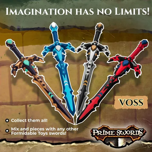 Vista 9 de Formidable Toys - Espadas de espuma de 32 pulgadas para niños, diseños para mezclar y combinar, juguetes de juego de simulación y caballeros