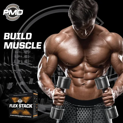 Vista 3 de PMD Sports Flex Stack Hardcore - Pila saludable de 24 horas para aumentar la masa muscular, la fuerza, reducir el dolor, la libido y el sueño