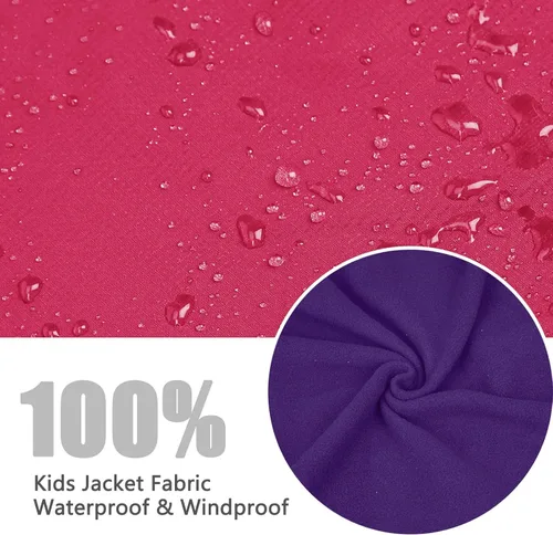 Vista 68 de Chaqueta de esquí impermeable para niñas, chaqueta de snowboard para exteriores, resistente al viento, con forro polar, abrigo de nieve cálido