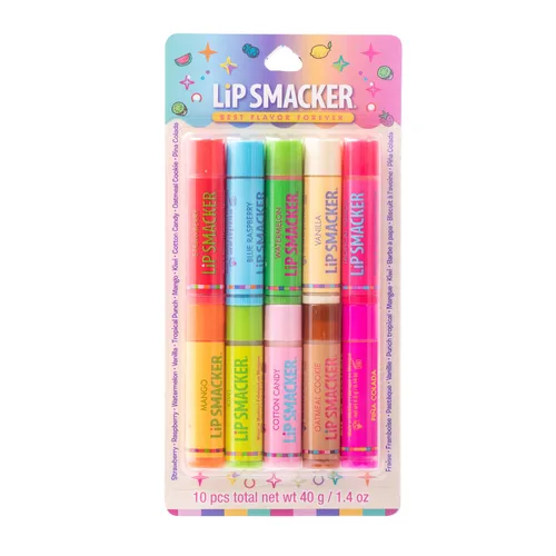 Vista 20 de Lip Smacker Marvel Avenger - Paquete de fiesta de bálsamo labial saborizado 8 unidades, Super Hero, Spiderman, Iron Man, Capitán América
