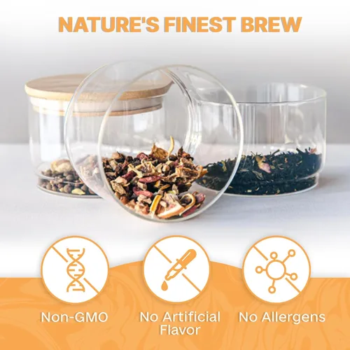 Vista 5 de Prime Tea - Juego de muestras de té de frutas - Caja de té de frutas variada con hierbas, frutas y especias, mezclas de té de hojas sueltas, surtido