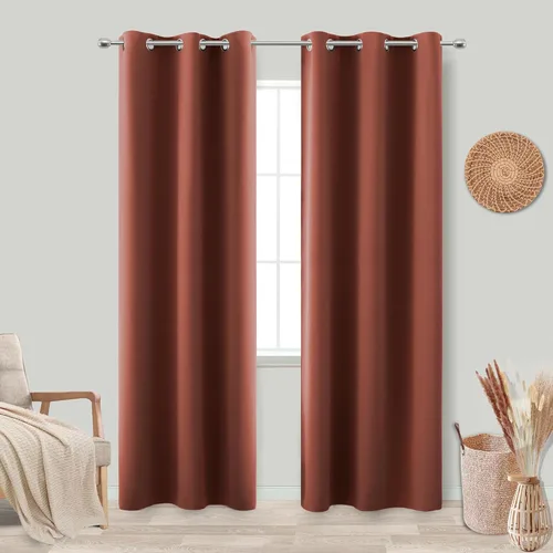Vista 22 de KOUFALL Cortinas de Baño Aqua para Ventana, Juego de 2 Paneles Decoración Costera Cortinas Cortas Opacas para Ventana Pequeña de Cocina Puerta