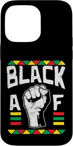 Vista 21 de Black AF Fist Dashiki Kente Pride BLM African American Gift Case for iPhone 17