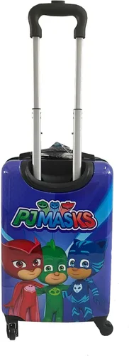 Vista 2 de Fast Forward Equipaje de 20 Pulgadas para Niños - Trolley de Viaje de Lado Duro para Preadolescentes, maleta para niñas con ruedas, Máscaras Pj