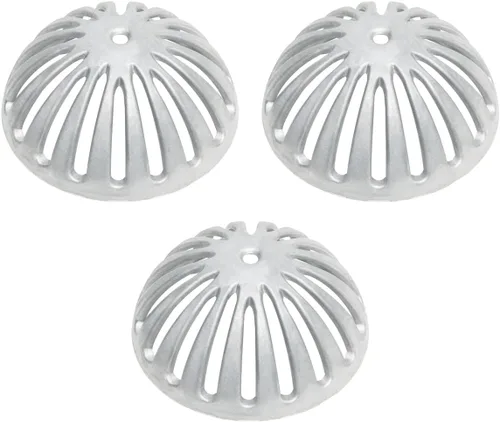 Vista 7 de Leyso Cubierta de drenaje de suelo de cúpula de aluminio resistente y colador de drenaje, cubierta de drenaje extraíble para exteriores, colador