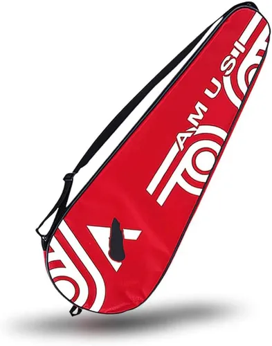 Vista 9 de XGOPTS Bolsa de raqueta de bádminton impermeable de un solo hombro, funda de transporte para raqueta de remo con correa de hombro ajustable, bolsa