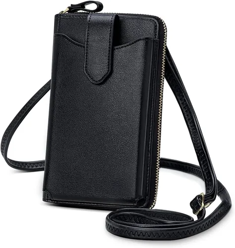 Peacocktion - Bolso pequeño para teléfono celular, para mujeres, minibolso de hombro ligero para cruzarse por el cuello, con ranuras para tarjetas
