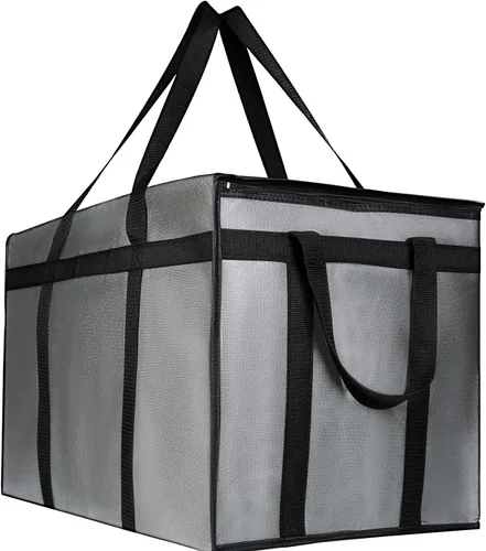 Vista 18 de musbus - Paquete de 2 bolsas aislantes reutilizables para comestibles, bolsa enfriadora plegable para comestibles, bolsa aislante grande resistente