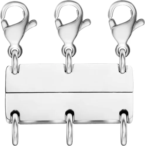 Vista 11 de Qulltk Cierre de capas de collar con cierre magnético para joyas, separador de oro y plata para collares y cadenas apilables