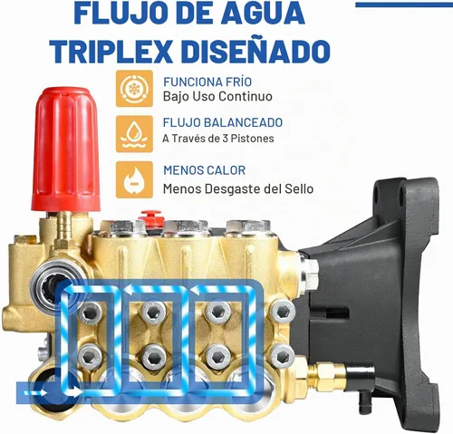 Vista 3 de TOOLCY Bomba de lavado a presión 1" eje 3600-4000 PSI 4 GPM