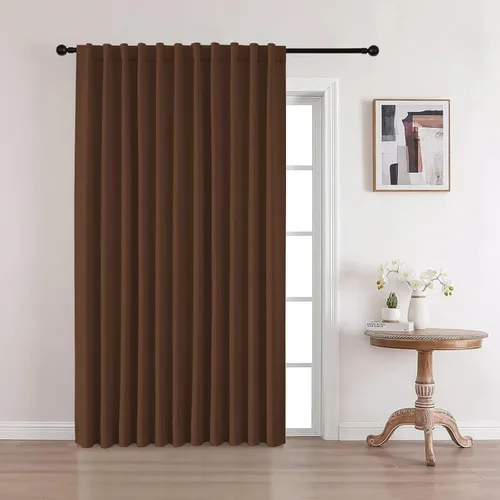 Vista 82 de CUCRAF - Juego de 2 paneles de cortinas opacas de 54 pulgadas, cortina con bolsillo para varilla y pestaña trasera, cortinas oscuras con aislamiento
