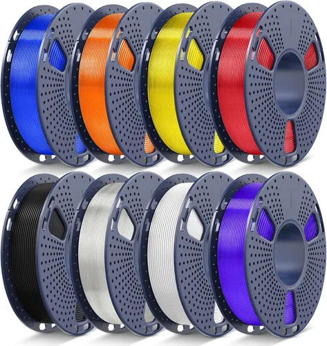 JAYO Paquete de filamento PLA+ 1.75mm, paquete de filamento para impresora 3D multicolor, embalado al vacío individualmente, carrete de 250g,