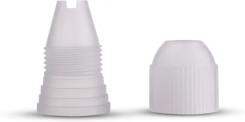 Vista 3 de Bluecell 6 unids adaptador de plástico para tubería de glaseado de boquilla, acoplador de punta de tubería para decoración de pasteles, tamaño S, M