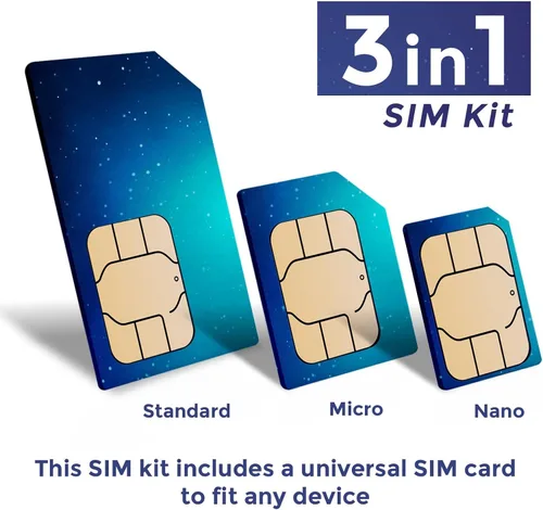 Vista 4 de Tarjeta SIM (FLEXIBOOM) - Planes anuales para cámara de seguridad celular 4G LTE, compatible con redes AT&T y T-Mobile, 3 en 1