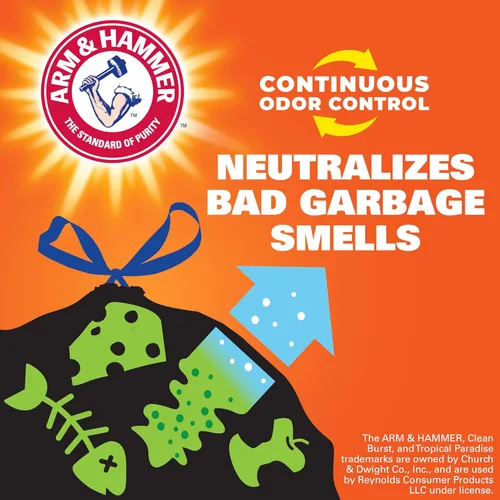 Vista 4 de Hefty Bolsas de basura ultra fuertes de 30 galones, bolsas de basura grandes de 30 galones, multiusos, cierre de cordón resistente a la rotura