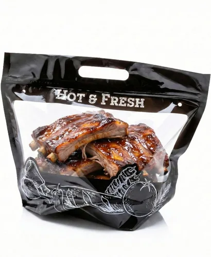 Vista 6 de Restaurantware - Bolsas de plástico para entrega de alimentos de 12.7 x 5.7 x 10.4 pulgadas, bolsas calientes para entrega de alimentos, ventana