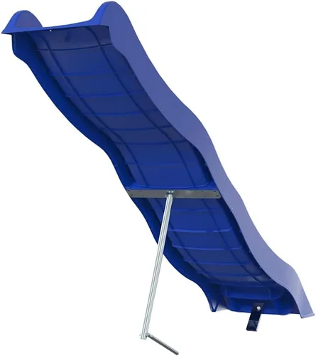 Vista 5 de Blue Polypropylene Play Slide 82.7 inches Long Durable Outdoor Backyard Playset for Kids Ages 3-8 Easy Assembly Weather Resistant Garden Fun