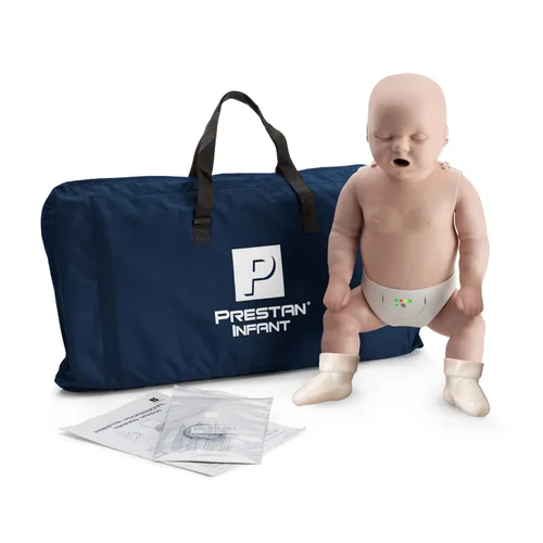 Prestan Maniquí de bebé para práctica de RCP-AED con monitor de ritmo, piel media