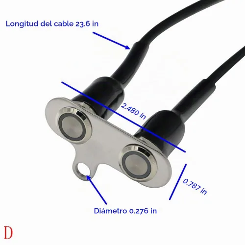 Rayana Interruptor de motocicleta LED ATV de acero inoxidable para manillar de encendido y apagado, montaje ajustable, interruptor impermeable DC12V