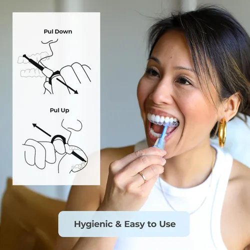 Vista 3 de PUL Paquete de 1 Herramienta Reutilizable 2 en 1 para Asentar Alineadores y Remover Chewie — Compatible con Invisalign, Brackets Removibles