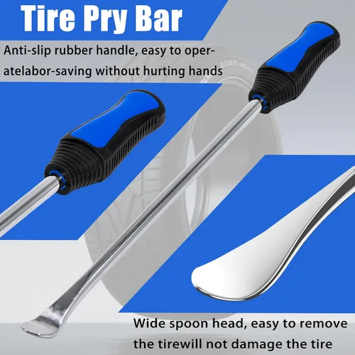 Vista 6 de Y.A. LOTUS Cucharas para neumáticos de 14.5 pulgadas, kit de cambio de neumáticos de acero para motocicleta, bicicleta de cross, tractor de césped