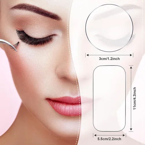 Vista 2 de Maitys 6 almohadillas de silicona para extensiones de pestañas para pestañas, reutilizables, adhesivas, de silicona, para extensiones de pestañas