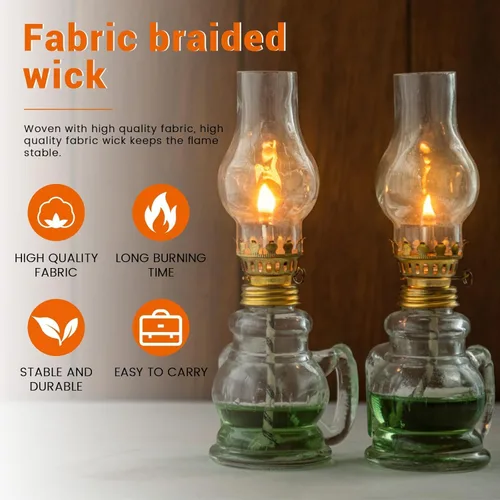 Vista 3 de 7 piezas de reemplazo de mecha de lámpara de aceite térmico para soportes de cerámica antorcha botella de vino aceite vela lámpara