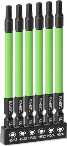 Vista 10 de Juego de brocas de llave Allen de cabeza hexagonal de 3.5 pulgadas de largo y 1/4 pulgadas, juego de brocas métricas de 0.059 in a 0.394 in, puntas