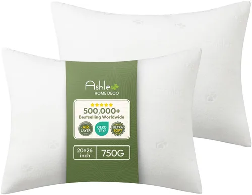 Vista 24 de Ashler Home Deco Almohadas decorativas, 12 x 20 pulgadas, con capa de aire, almohadas prémium para cama y sofá, almohada decorativa para interiores