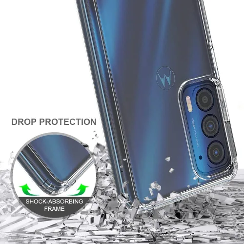 Vista 4 de Kowauri Funda protectora delgada a prueba de golpes para Motorola Moto Edge 2021 - Carcasa protectora de TPU transparente
