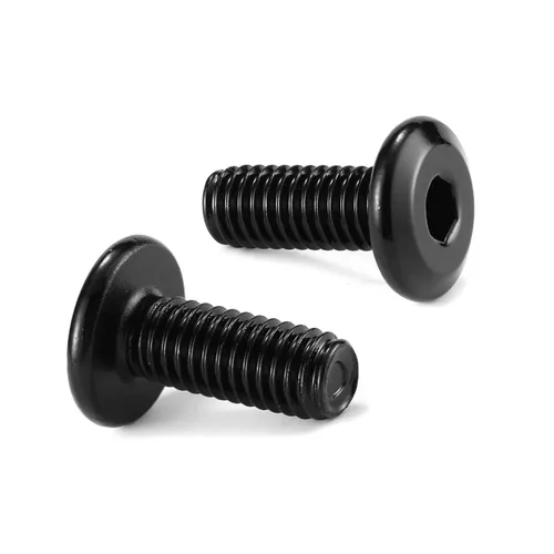 Vista 24 de M5 x 6mm 10Pcs Tornillos de cabeza plana con casquillo hexagonal, 304 Acero inoxidable 18-8, rosca completa, óxido negro de SG TZH