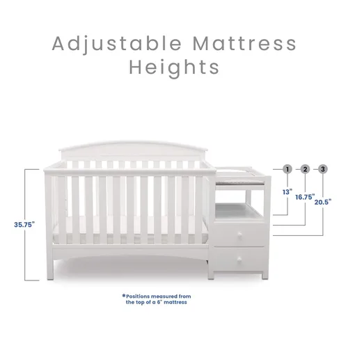 Vista 6 de Cuna convertible y cambiador Abby de Delta Children