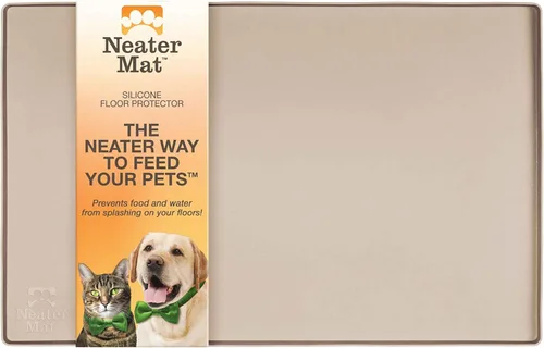 Vista 23 de Neater Pet Brands Neater Mat - Tapetes para mascotas para comida y agua, tapete para tazón de gato y perro, de silicona impermeable, bandeja